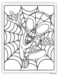 Miles Morales on Web Coloring Page