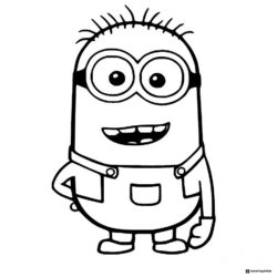 Minion Coloring Page Standing with Hand on Hip
