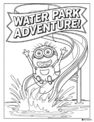 Minion Water Park Adventure Coloring Page