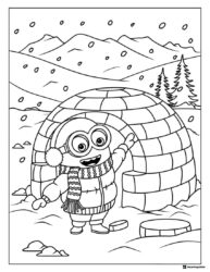 Minion by Igloo Winter Coloring Page
