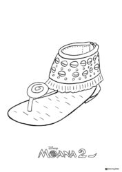 Moana 2 Sandal Design Coloring Page