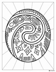Moanas Heart of Te Fiti Symbol Coloring Page