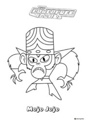 Mojo Jojo Powerpuff Girls Coloring Page