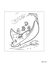 Mr. Ray and students coloring page