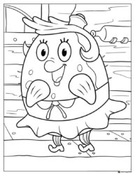 Mrs. Puff Coloring Page smiling