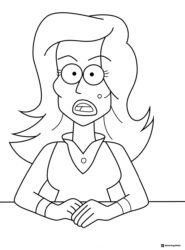 Ms. Gleeful Coloring Page