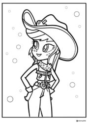 My Little Pony Applejack close up coloring page