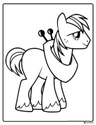 My Little Pony Derpy Hooves in scarf coloring