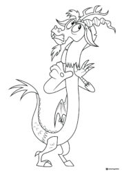 My Little Pony Discord standing coloring page