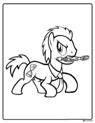 My Little Pony Doctor Whooves with sonic screwdriver coloring