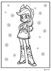 My Little Pony Equestria Girls Applejack coloring page