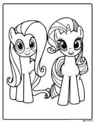 My Little Pony Fluttershy and Rarity coloring