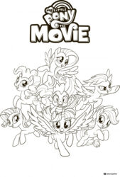My Little Pony Movie characters coloring page