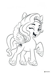 My Little Pony Pegasus winking with happy expression