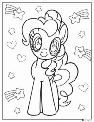 My Little Pony Pinkie Pie with stars coloring