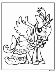 My Little Pony Princess Cadance in formal dress coloring