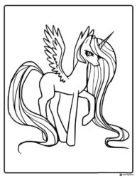 My Little Pony Princess Celestia coloring sheet