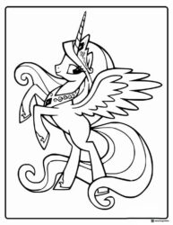 My Little Pony Princess Celestia prancing coloring