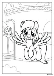 My Little Pony Rainbow Dash flying coloring sheet