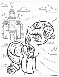 My Little Pony Rarity at castle coloring page