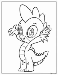 My Little Pony Spike dragon coloring page