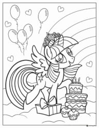 My Little Pony Twilight Sparkle birthday party coloring page