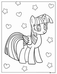 My Little Pony Twilight Sparkle with stars coloring
