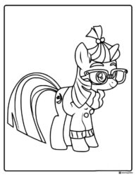 My Little Pony Zecora with glasses and scarf coloring