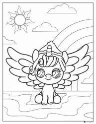 My Little Pony baby pegasus unicorn with rainbow coloring