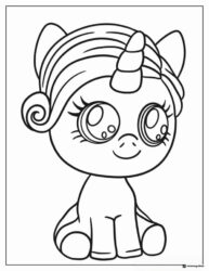 My Little Pony baby unicorn sitting coloring page