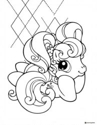 My Little Pony close up portrait coloring page