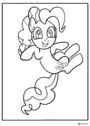My Little Pony flying with a happy expression coloring