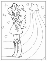 My Little Pony human with rainbow and star coloring