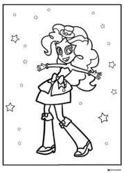 My Little Pony human with top hat and stars coloring