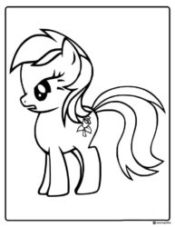 My Little Pony looking upset coloring page