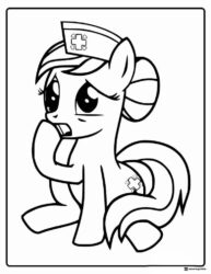 My Little Pony nurse with bandage coloring page
