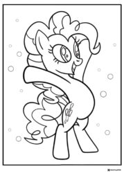 My Little Pony standing and smiling coloring page