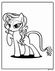 My Little Pony unicorn with flowing mane coloring page