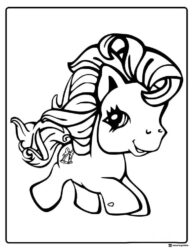 My Little Pony with bell cutie mark coloring sheet