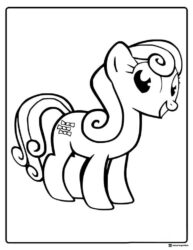 My Little Pony with bows on flank coloring