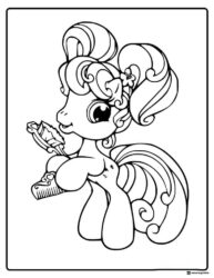 My Little Pony with comb and feather coloring