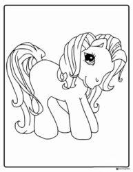 My Little Pony with curly mane and tail coloring page