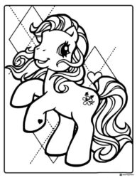 My Little Pony with geometric pattern coloring