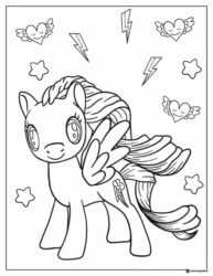 My Little Pony with lightning bolts coloring page