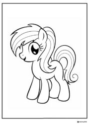 My Little Pony with long mane coloring sheet