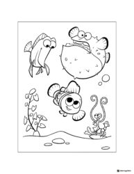 Nemo Bubbles and Bloat Coloring Page