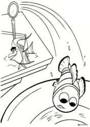 Nemo and Gill Escape Coloring Page