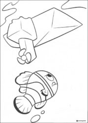 Nemo and the Boat Coloring Page