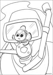 Nemo with a Scuba Mask Coloring Page