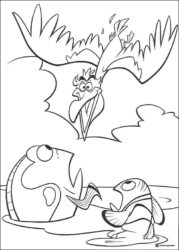 Nigel Marlin and Dory Coloring Page